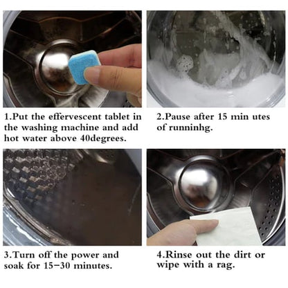 🔥 Powerful Washer Deep Cleaner Tablets – Eliminate Hidden Bacteria & Bad Smells Fast